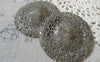 Accessories - 5 Pcs Antique Brone Brass Filigree Flower Hat Embellishments 55mm A6323