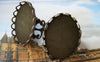 Accessories - 5 Pcs Antique Bronze Adjustable Ring Blank Shank Base With 18x25mm Bezel Lace Edge A3522