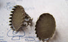 Accessories - 5 Pcs Antique Bronze Adjustable Ring Blank Shank Base With 18x25mm Bezel Lace Edge A3887