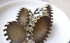 Accessories - 5 Pcs Antique Bronze Adjustable Ring Blank Shank Base With 18x25mm Bezel Lace Edge A3887