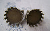 Accessories - 5 Pcs Antique Bronze Adjustable Ring Blank Shank Base With 20mm Bezel Crown Edge A3664