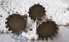 Accessories - 5 Pcs Antique Bronze Adjustable Ring Blank Shank Base With 20mm Bezel Crown Edge A3664