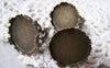 Accessories - 5 Pcs Antique Bronze Adjustable Ring Blank Shank Base With 20mm Bezel Crown Edge A3883