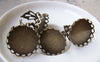 Accessories - 5 Pcs Antique Bronze Adjustable Ring Blank Shank Base With 20mm Bezel Lace Edge A3882