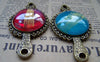 Accessories - 5 Pcs Antique Bronze Flower Mirror Cameo Base Settings Double Sided Match 27.5mm Cab HEAVY HEAVY A1205