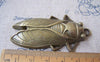 Accessories - 5 Pcs Antique Bronze Huge Cicada Pendants 34x62mm A3607