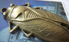 Accessories - 5 Pcs Antique Bronze Huge Cicada Pendants 34x62mm A3607