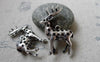 Accessories - 5 Pcs Antique Silver 3D Deer Pendant Charms 30x40mm A6350