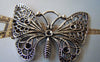 Accessories - 5 Pcs Antique Silver Pewter Filigree Butterfly Pendant 35x48mm A2311