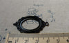 Accessories - 5 Pcs Black E-coating Metal Oval Base Settings Pendants Match 18x25mm Cabochon A5552