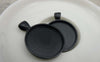 Accessories - 5 Pcs Black E-coating Metal Round Base Settings Pendants Match 25mm Cabochon A5988