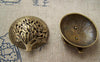 Accessories - 5 Pcs Hemisphere Tree Bronze Charms 30mm A328
