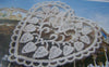 Accessories - 5 Pcs Lace Heart Doily Beige Color Filigree Floral Cotton 70x75mm A4853