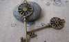 Accessories - 5 Pcs Of Antique Bronze Big Skeleton Key Pendants Charms 20x60mm A215