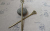 Accessories - 5 Pcs Of Antique Bronze Filigree Hook Bookmark Charms 19x129mm A6670