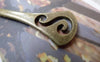 Accessories - 5 Pcs Of Antique Bronze Filigree Hook Bookmark Charms 19x129mm A6670