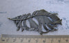 Accessories - 5 Pcs Of Antique Bronze Huge Feather Charms Pendants 41x86mm A7669