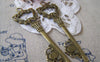 Accessories - 5 Pcs Of Antique Bronze Huge Filigree Key Pendant 22x73mm A564