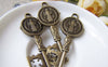 Accessories - 5 Pcs Of Antique Bronze Jesus Key Pendants Charms 19x52mm A196