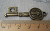 Accessories - 5 Pcs Of Antique Bronze Jesus Key Pendants Charms 19x52mm A196