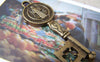 Accessories - 5 Pcs Of Antique Bronze Jesus Key Pendants Charms 19x52mm A196
