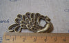 Accessories - 5 Pcs Of Antique Bronze Lovely Peacock Pendants Charms 27x49mm A2762
