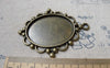 Accessories - 5 Pcs Of Antique Bronze Oval Cameo Base Settings Match 30x40mm Cabochon A6645