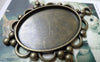 Accessories - 5 Pcs Of Antique Bronze Oval Cameo Base Settings Match 30x40mm Cabochon A6645