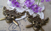 Accessories - 5 Pcs Of Antique Bronze Pirate Captain Skull Pendants Charms 32x45mm A1620
