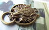 Accessories - 5 Pcs Of Antique Bronze Wolf Head Pendants Charms 27x40mm A530