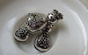 Accessories - 5 Pcs Of Antique Silver 3D Filigree Heart Girl Doll Pendants Charms 11x29mm A6373