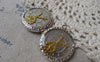 Accessories - 5 Pcs Of Antique Silver Enamel Clock Charms Size 28x32mm A7086