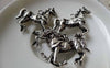 Accessories - 5 Pcs Of Antique Silver Horse Pendants Charms 27x32mm A6381