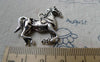 Accessories - 5 Pcs Of Antique Silver Horse Pendants Charms 27x32mm A6381
