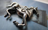 Accessories - 5 Pcs Of Antique Silver Horse Pendants Charms 27x32mm A6381