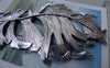Accessories - 5 Pcs Of Antique Silver Huge Feather Charms 41x86mm A7645