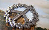 Accessories - 5 Pcs Of Antique Silver Huge Flower Peace Symbol Pendants Charms 38mm A3661