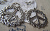 Accessories - 5 Pcs Of Antique Silver Huge Flower Peace Symbol Pendants Charms 38mm A3661