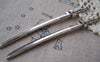 Accessories - 5 Pcs Of Antique Silver Japanese Blade Sword Charms 10x108mm A5309