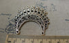 Accessories - 5 Pcs Of Antique Silver Phoenix Coronet Pendants Connectors 52x52mm A5607