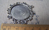 Accessories - 5 Pcs Of Antique Silver Round Cameo Base Settings Match 30mm Cabochon A4424