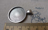 Accessories - 5 Pcs Of Antique Silver Round Cameo Cabochon Base Settings Match 25mm Cameo A7020