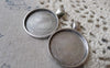 Accessories - 5 Pcs Of Antique Silver Round Cameo Cabochon Base Settings Match 25mm Cameo A7020