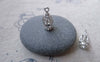Accessories - 5 Pcs Of Matte White Gold Tone 3D Bird Cage Charms Pendants 7x15mm A7682