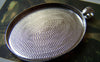 Accessories - 5 Pcs Of Platinum White Gold Tone Oval Cameo Base Pendants Tray Match 30x40mm Cabochon A5717