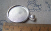 Accessories - 5 Pcs Of Shiny Silver Round Cameo Cabochon Base Settings Match 25mm Cameo A4761