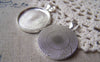 Accessories - 5 Pcs Of Shiny Silver Round Cameo Cabochon Base Settings Match 25mm Cameo A4761