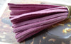 Accessories - 5 Pcs Of Square Faux Suede Fuchsia Leather Tassel With Brass Bead Caps A6648