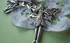 Accessories - 5 Pcs Of Tibetan Silver Antique Silver Fairy Pendants Charms 39x51mm A1381