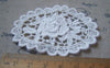 Accessories - 5 Pcs White Filigree Floral Oval Cotton Lace Doily 50x68mm A4839